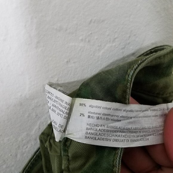 Zara Camo Distressed Stretch Skinny Jeans 4 - Picture 9 of 9